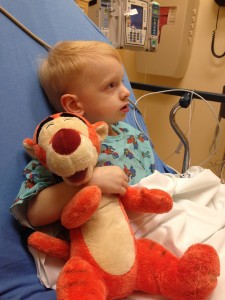 Tigger makes for a good pal when you're in the hospital.